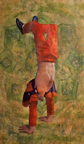 Finding Balance Olieverf op linnen, 140x70cm